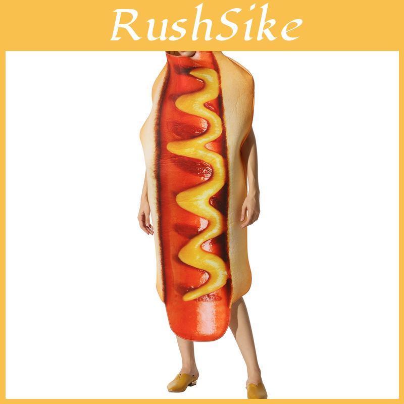 Barevný a poutavý Halloweenský overal Hot Dog pro Cosplay akce