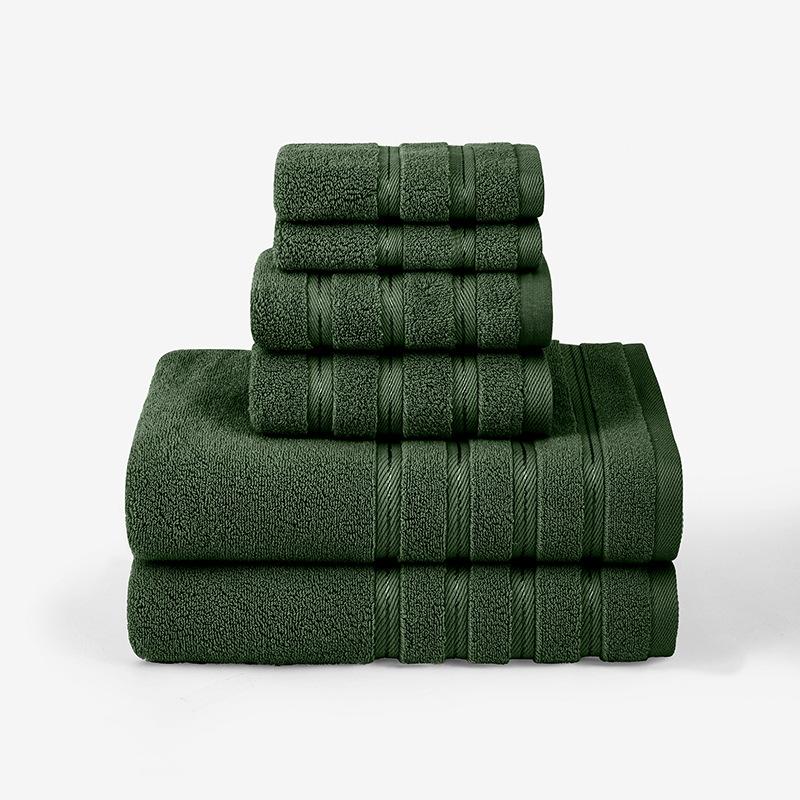 Plain Cotton Six-piece Set of Towels 22 Towels 2 Square Towels Can Be Embroidered