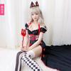 Halloween Wonderland Queen of Hearts Poker Queen Costume Sexy Casino Clown Costume Witch Costume Masquerade