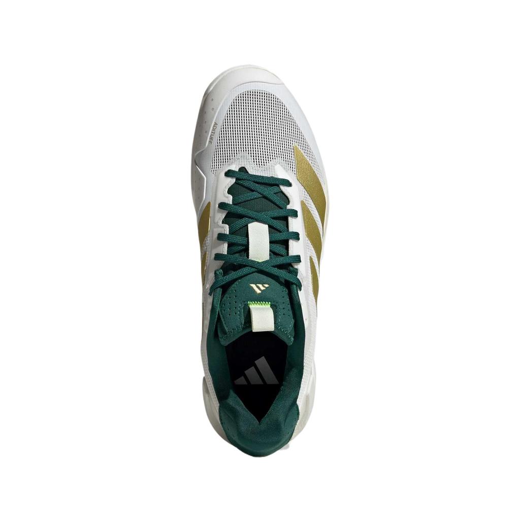 Adidas Adizero Ubersonic 5 Slip Resistant, Abrasion Resistant, Breathable Low Top Tennis Shoes Men's Bright White Sneakers IH3087