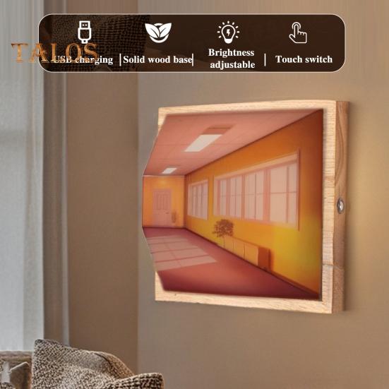 Luce notturna a LED con illusione ottica 3D Naked Eye, lampada da parete classica con design artistico per camera da letto e soggiorno