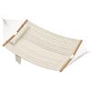 Double Hammock 2 Person Swing Bed with Spreader Bars, Pillows, Pad, 200 x 140cm, Cream White