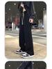 Men's Plus Size Corduroy Wide-Leg Pants, Loose Fit, Casual Streetwear for Spring & Autumn