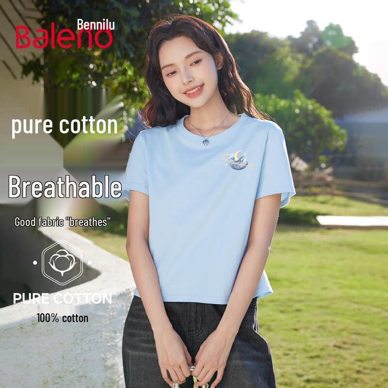 Baleno Women s 100% Cotton Short Sleeve T-shirt L