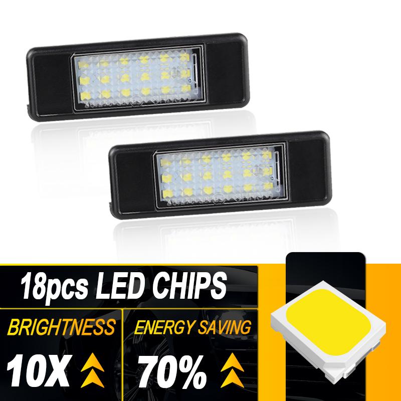2PCS Car LED License Number Plate Light For Citroen Berlingo Estate Van 1996-2007 C2 3D Hatchback 2003-2009 C5 II 2001-2007