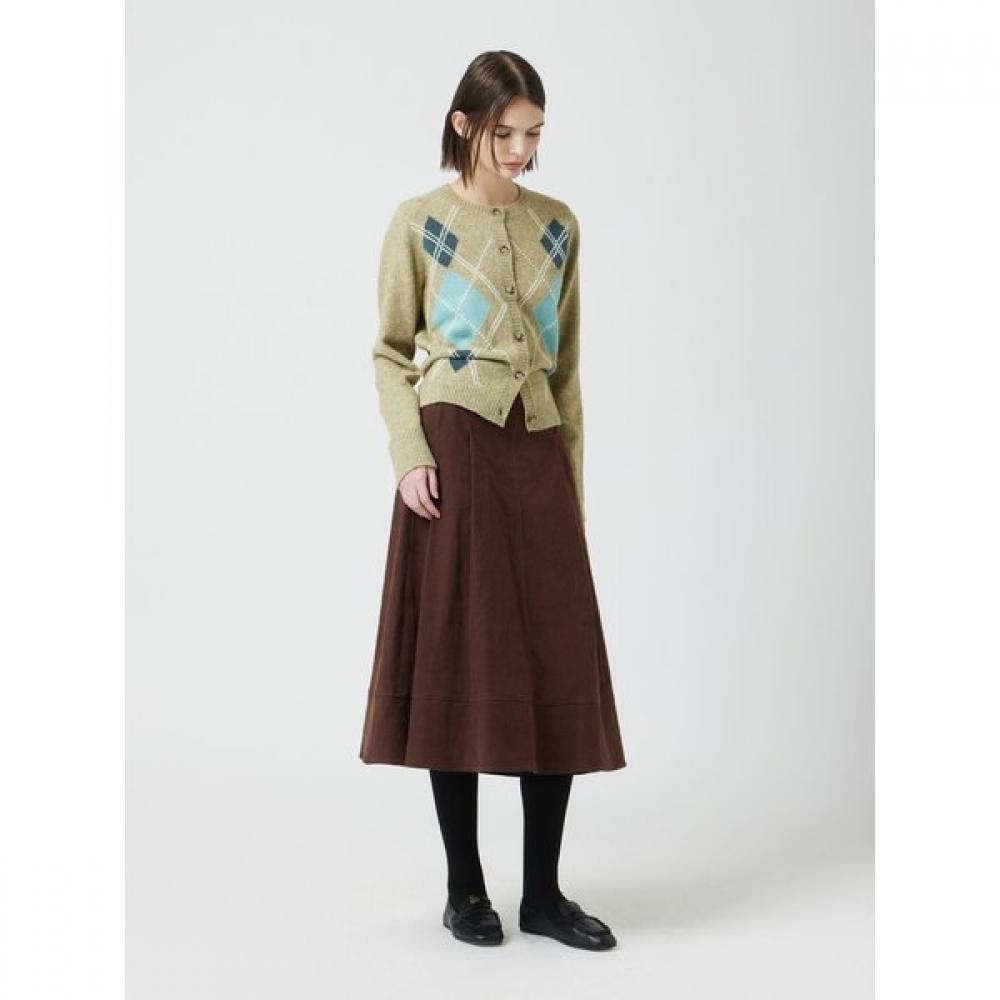Cc Collect. Women Argyle Round Neck Cardigan C254ksl037