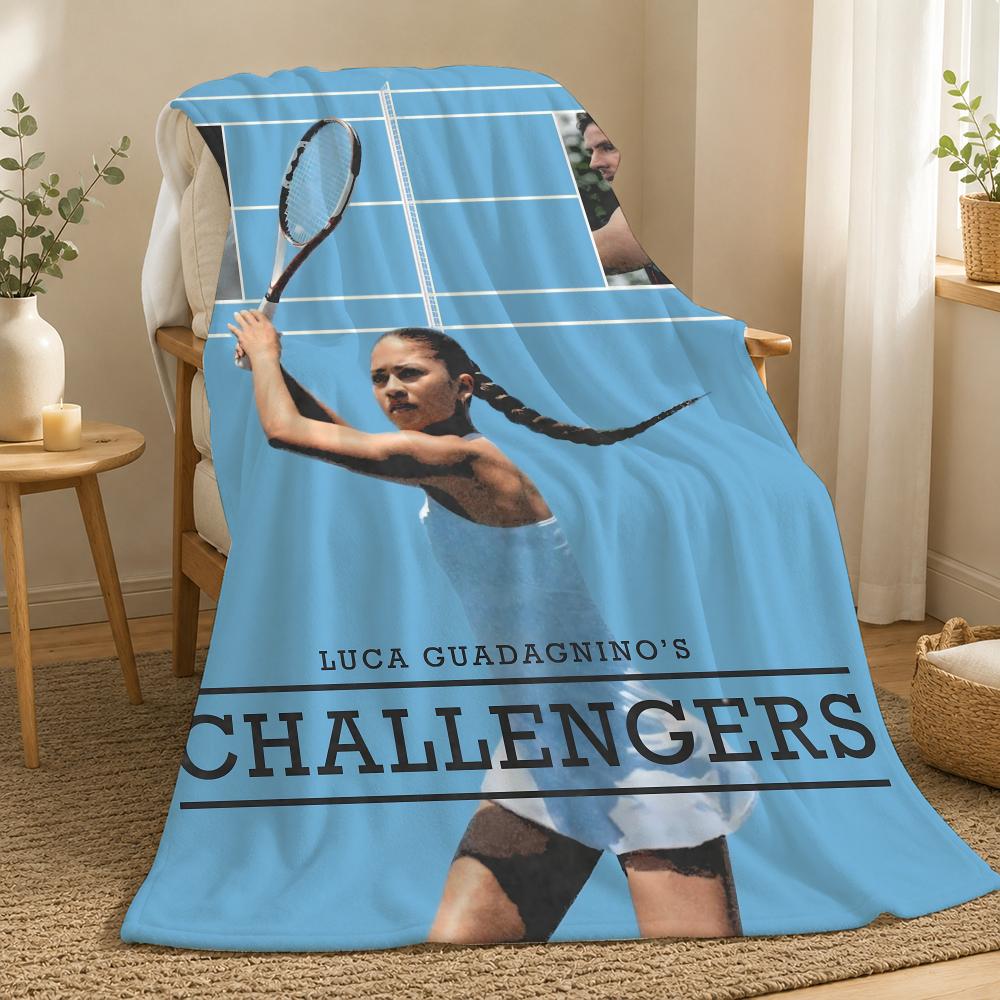 Challengers Movie Throw 240g flannel blanket, suitable for sofas, beds, offices, exquisite gift blankets 75X95CM