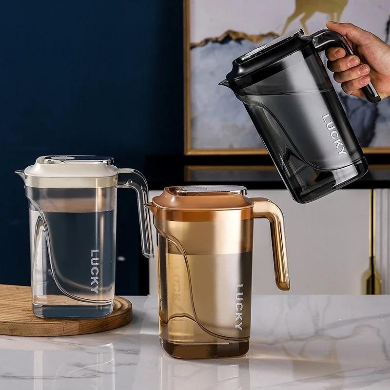 2200ml Cold Water Kettle Plastic Household Tea Making Juice Beverage Jug Food Grade Home Cold Drink Kitchen Bar Supplies Kettle