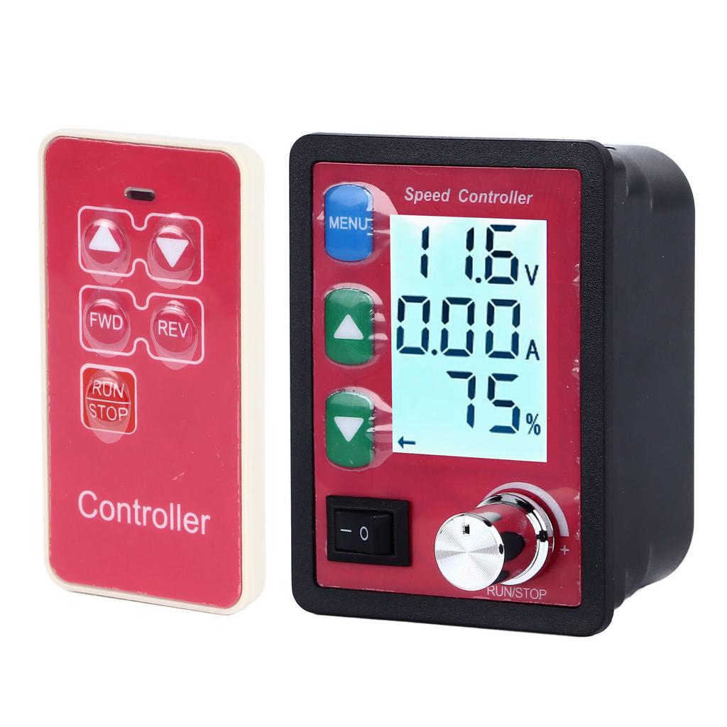 Motor Speed Controller 15A LCD Display Remote Control Motor Driver Speed Regulator with Overload Preservation 6‑55V