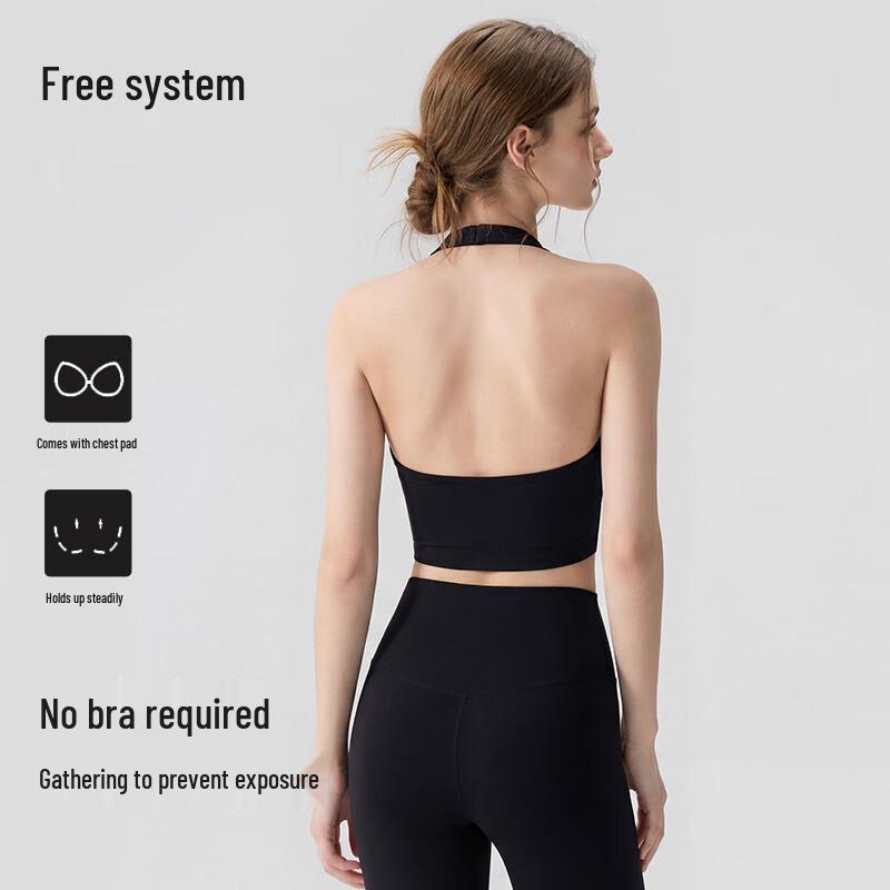

Youyou Women s Halter Neck Sports Yoga Bra J16002Y1U M