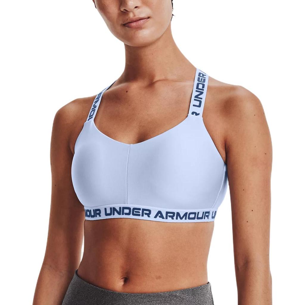Under Armour Reggiseno Sportivo a Fasce per Allenamento a Bassa Intensità Donna Intimo Azzurro Chiaro 1370896-438