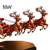 Decorazioni Natalizie Stagionali Moderne Slitta di Babbo Natale Galleggiante, Slitta Volante Levitazione Magnetica Decorazioni di Natale, Idea Regalo Innovativa Claus da Tavolo