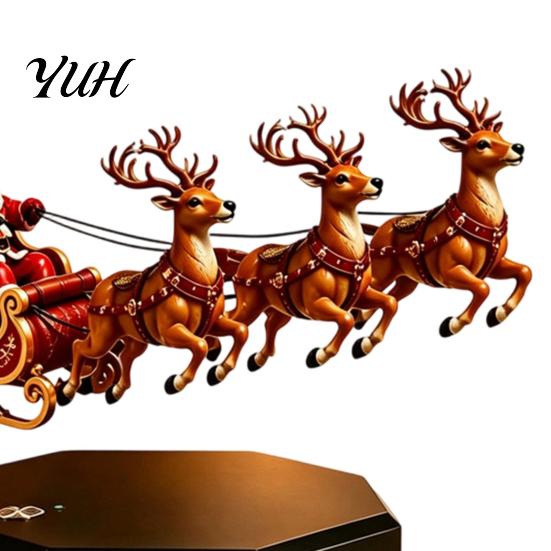 Decorazioni Natalizie Stagionali Moderne Slitta di Babbo Natale Galleggiante, Slitta Volante Levitazione Magnetica Decorazioni di Natale, Idea Regalo Innovativa Claus da Tavolo