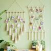1 Set Hanging Pictures Style Organizer Tassels Hand-woven Solid Color Nordic Bohemian Wall Tapestry