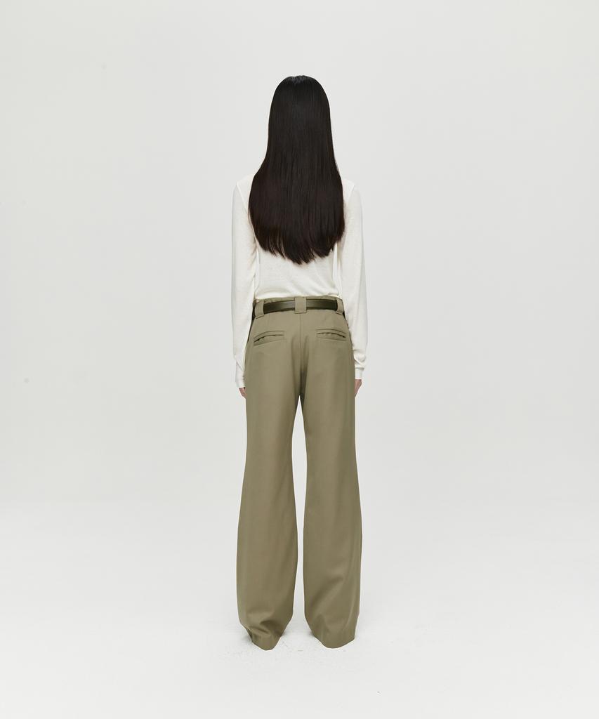 Hoite Wool Slim Pants (Beige)