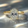 New Luxury Big Oval Cubic Zirconia Crystal Rings Women Wedding Accessories High-quality Silver Engagement Bands Jewelry