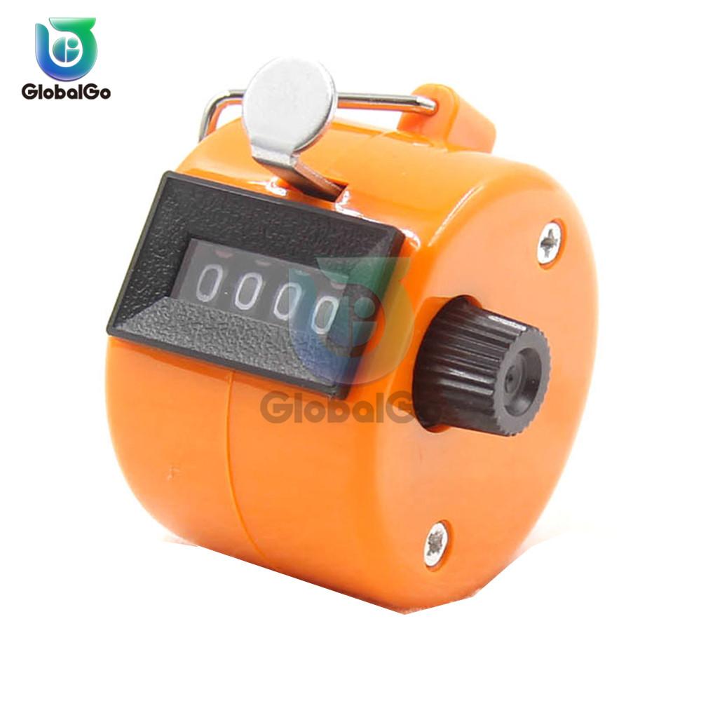 4 Digit Number Counters Hand Finger Mechanical Manual Counting Tally Clicker Timer Outdoor Sport Golf Soccer Counter Key Ring