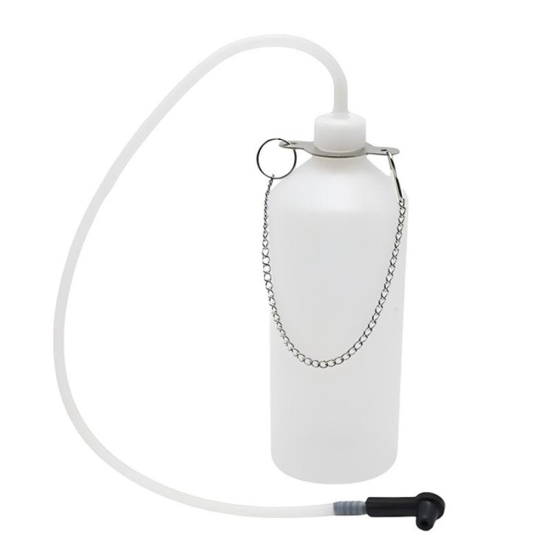 Transparent 1L Manual Brake Fluid Extractor & Collection Bottle Hand Pump Tool For Brake & Fluid Service Automotive Repair Tool