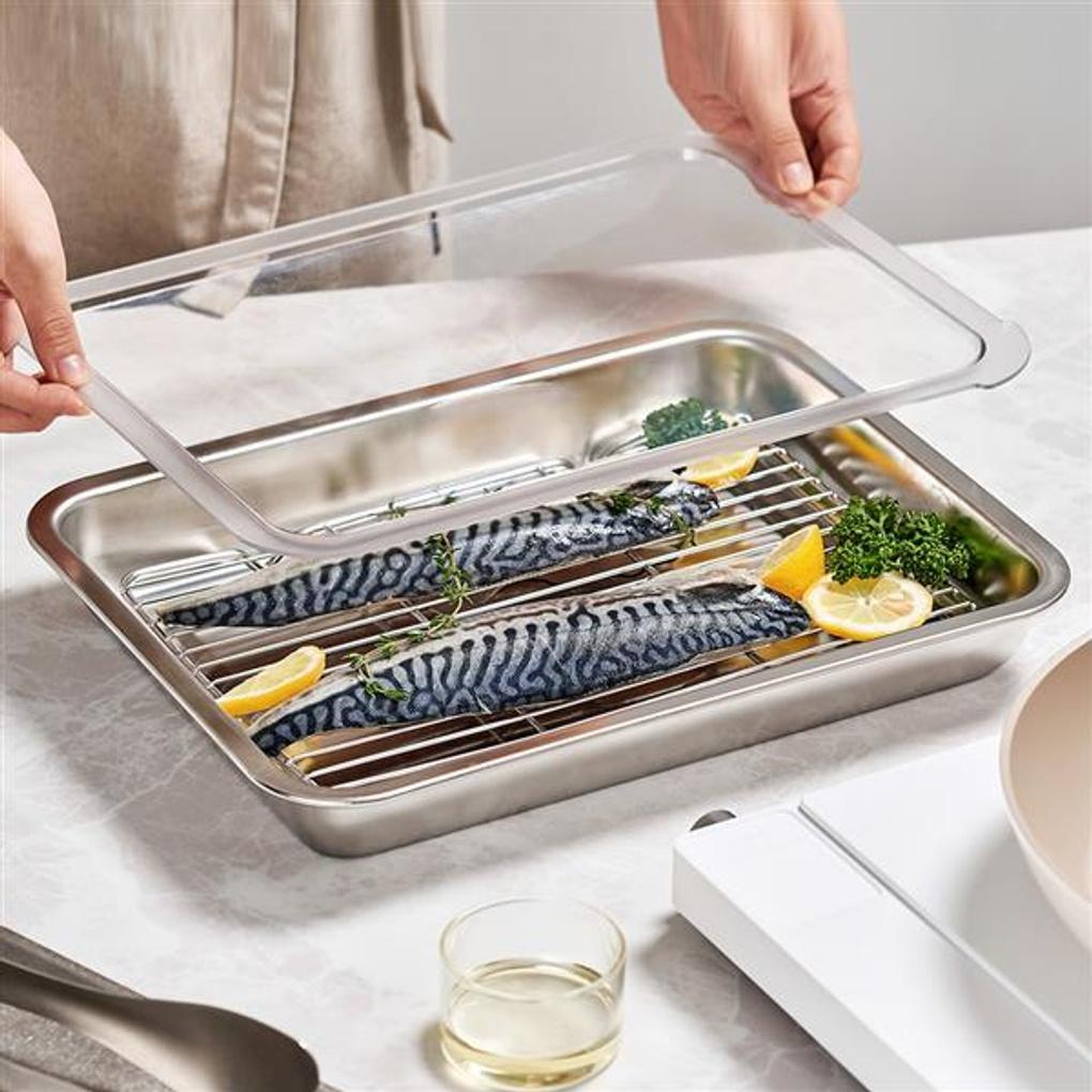 WAGENSTEIGER Stainless Steel Square Tray Set No. 4 Special (PC Cover)