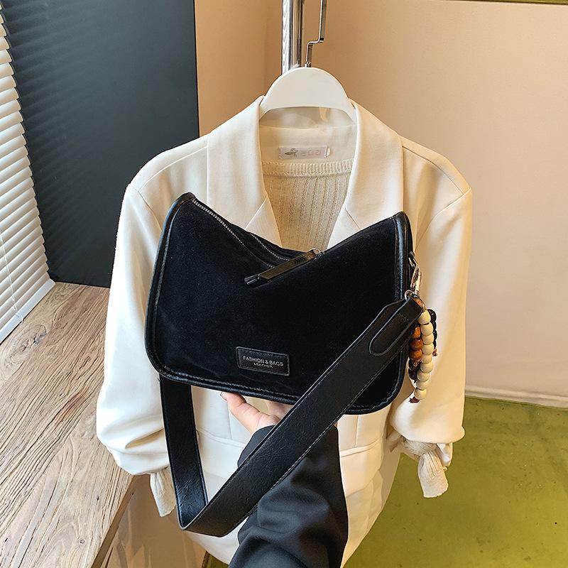 Popular Suede Underarm Bag Women's New Autumn and Winter Versatile Retro Commuter Shoulder Messenger Bag