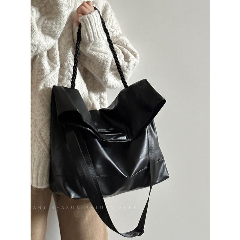 

Maillard ретро портфель большой вместимости женский 2025 новый студенческий класс сумка-тоут для поездок на работу через плечо сумка-мессенджер чёрный