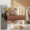 New Cute Bear-shaped Door Handle Protector, Suitable For Room Doors, Anti-collision And Anti-static Flexible Fabric Cover