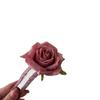 Simulated Rose Flower Duckbill-shaped Hair Clip for Spring and SummerSweet Semi-tied Hair Clip Back of The Head Headwear