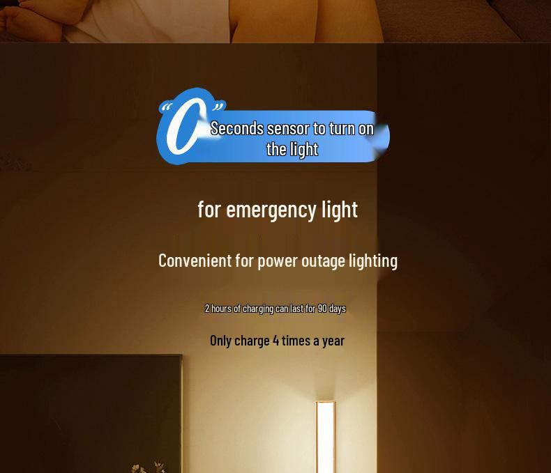 Ultra-thin LED Motion Sensor Light Strip for Wardrobes, Cabinets, and Shelving