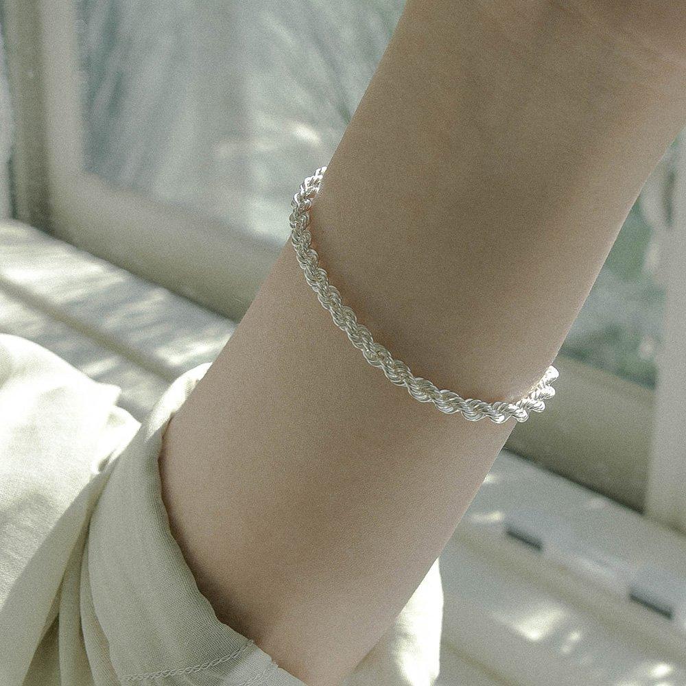 Silver Chinese Rope Chain Bracelet Twisted Twisted Silver Bracelet