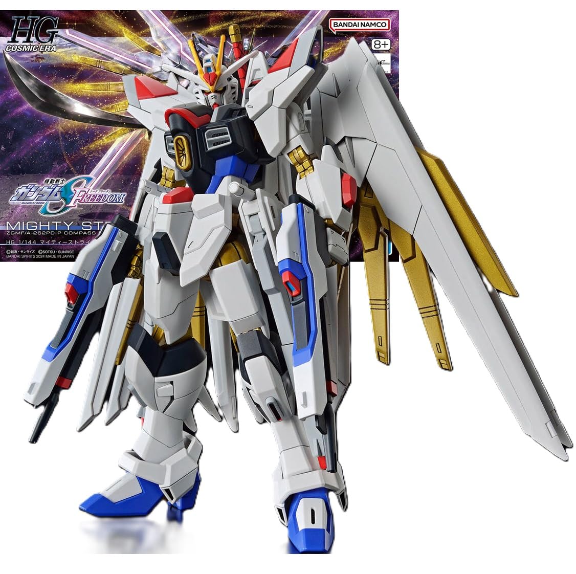 Мощный Strike Freedom SEED FREEDOM Масштабная пластиковая модель [HG] ZGMF/A-262PD-P 1/144 Предварительно окрашенный
