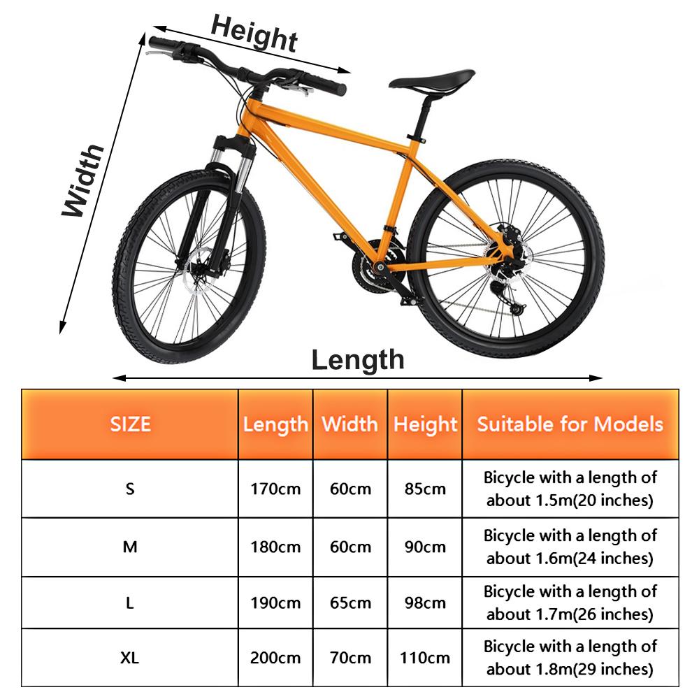 Sykkelbeskyttende vanntett beskyttelse mot soldeksel Regn Snø UV støvbeskytter for motorsykkel terrengsykkel