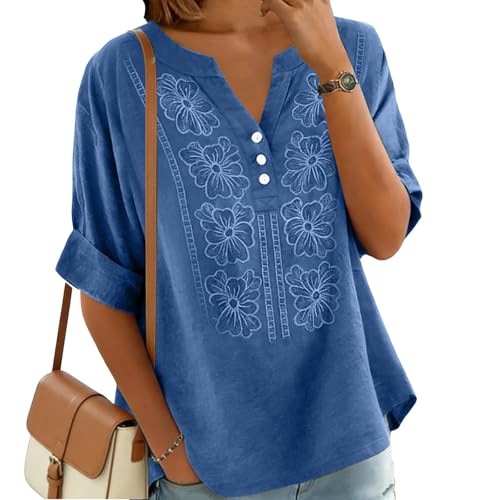 

Модный повседневный женский однотонный топ XXL синий