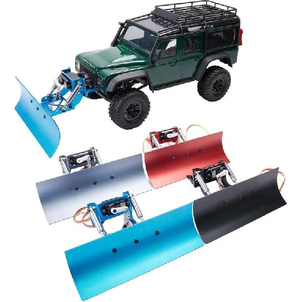 1/18 RC Aluminumx Adjustable Snow Shovel/Snow Plow kit with 12G 180° Servo Motor for RC 1/18 TRX4m Crawler Car Upgrade