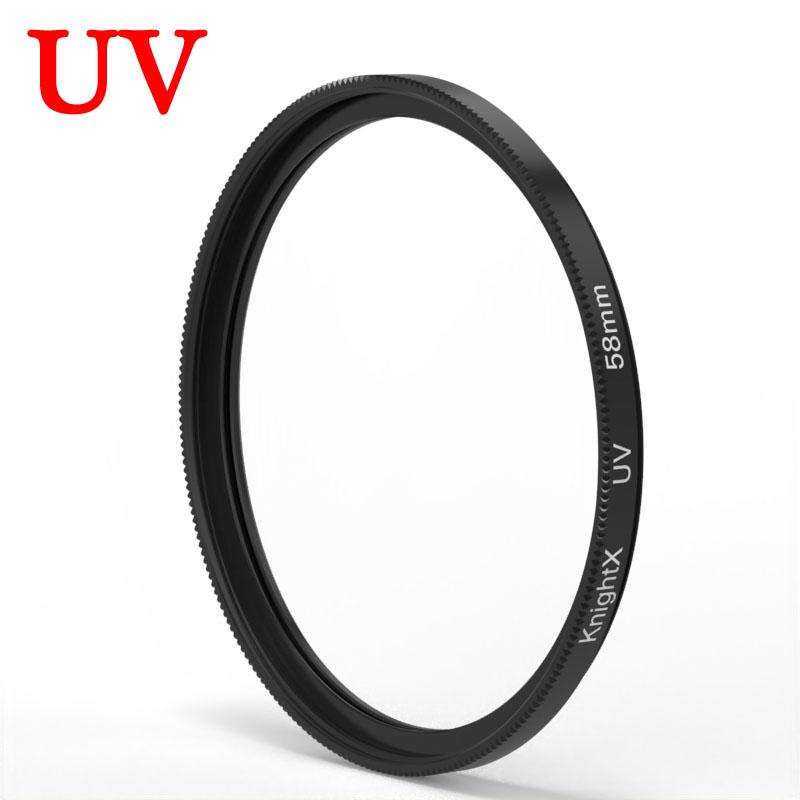

KnightX 49 52 55 58 62 67 72 77mm UV Digital Filter Lens for Canon Nikon Sony DSLR SLR Camera Protector Photo D5300 2000D 52mm