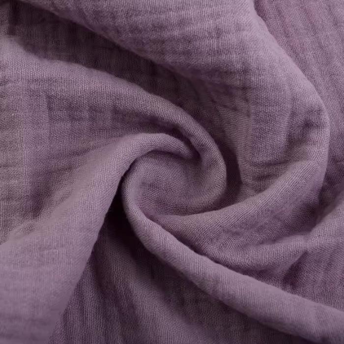 Tessuto di Cotone morbido 100% Cotone Colore Unico Mussola Doppia per Fai da Te Artigianato Materiale da Cucito Vestito Asciugamano Set Biancheria da Letto Garza Runner da Tavola Tessuto