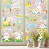 Easter Stickers, Cute Bunny Easter Eggs, Static Stickers, Window Display , Glass Decorations, Window Stickers