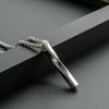 Accessories, Simple Stainless Steel Cylindrical Twisted Pendant Men, Titanium Steel Men's Necklace