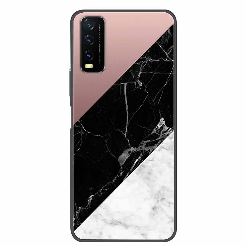 For Vivo Y20 Case Marble Soft Silicone Back Case for Vivo Y20S Y20 S Y 20i Phone Cover for Vivo V2027 Y20i Coque Funda Bag