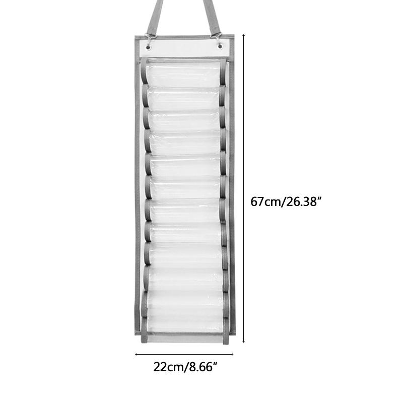 12 Grid Vinyl Storage Holder Hanging Bag Vinyl Roll Storage Rack Vinyl Storage Organizer Hanging Pocket Behind The Door