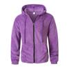 New Solid Color Casual Plush Autumn and Winter Hooded Zipper Polar Fleece Sweatshirt Jacket