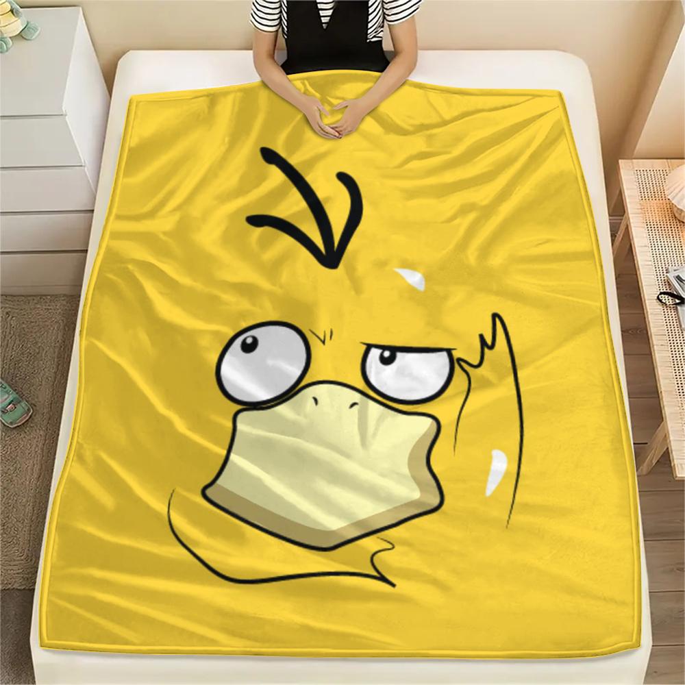 

Psyduck Cartoon Illustration Blanket, Warm Throw for Bedroom Decor, Great Gift for Psyduck Fans.chl 75x90cm