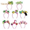 Tiara Havaiana de Verão Luau Árvore de Palma Flamingo Feltro Acessório de Cabelo para Festa na Praia com Tema Tropical Suprimentos para Festa
