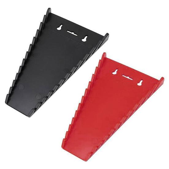 1 Pair Magnetic Wrench Storage Brackets 12-slot Compact Design Easy Installation Brackets for SAE And Metric Wrenches