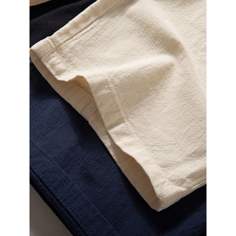 Pants Men's Spring and Autumn Cotton Straight Loose All-Match Casual Pants Trendy Brand Trendy Men's Wide Leg Drape Trousers