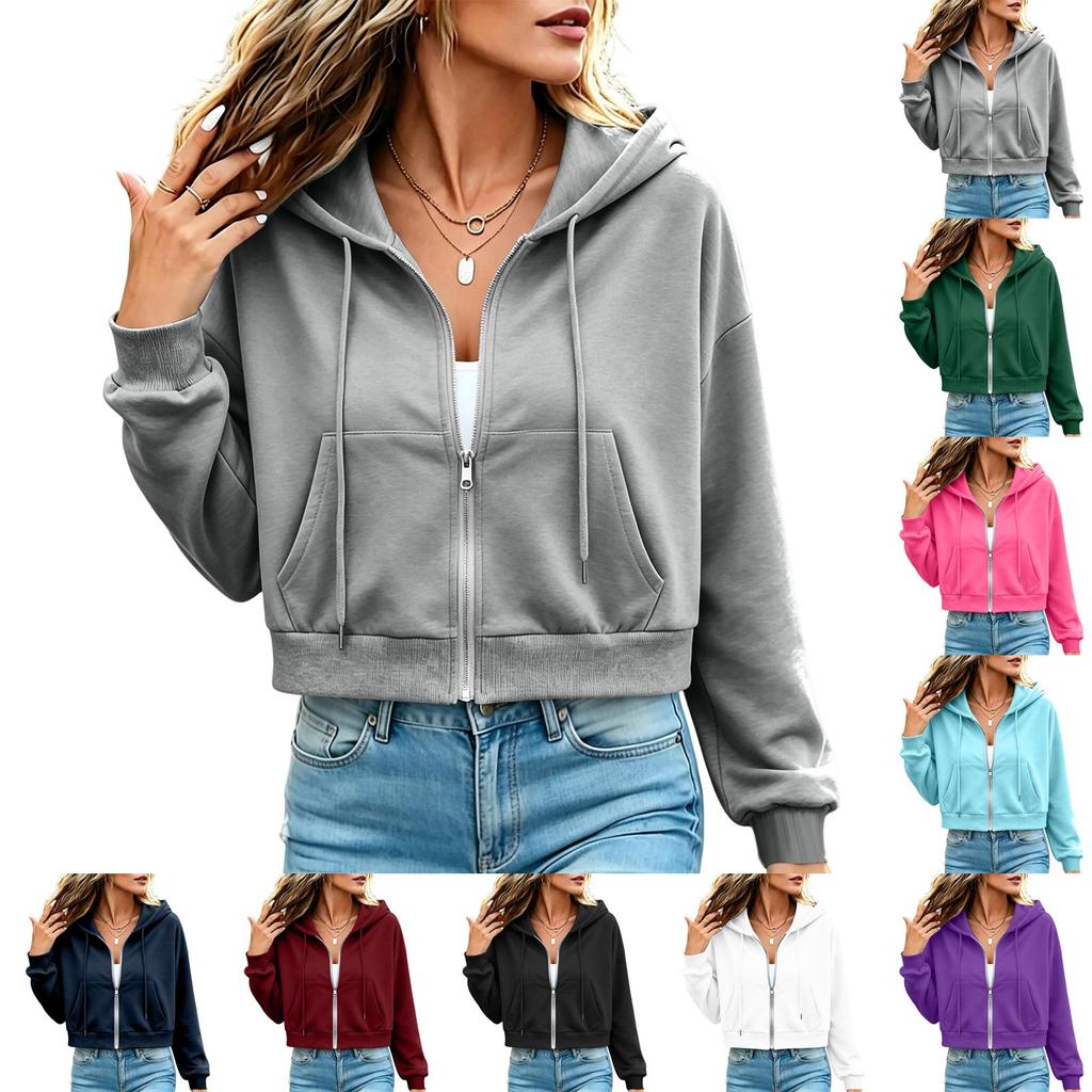Cardigan à capuche décontracté pour femme - Sweat à capuche - Veste pour le printemps et l'automne - Idéal pour superposer