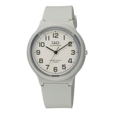 Citizen Q&Q Men's Analog Solar Watch, 10 ATM Water Resistant, Urethane Strap, No Battery Replacement Required, Lightweight, Easy-to-Read Dial, Simple 