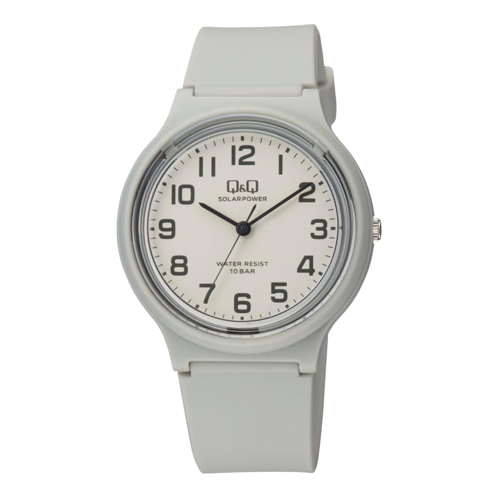 Citizen QQ Analog Solar Watch 10 ATM Water Resistant Lightweight Easy Read Dial Men s Gray