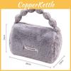 Cute Faux Rabbit Fur Makeup Bag Plush Fashion Skincare Storage Pouch Travel Cosmetic Organizer