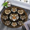 Tiger Mandala Round Area Rug,Carpet Rug for Living Room Bedroom Sofa Playroom Decor,Non-slip Floor Mat