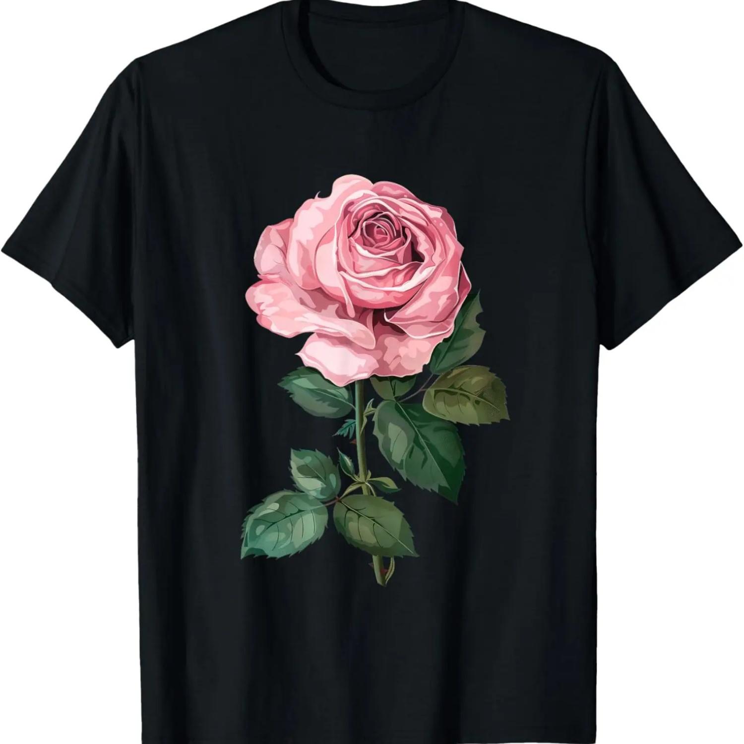 Rose Graphic T-Shirt S чёрный